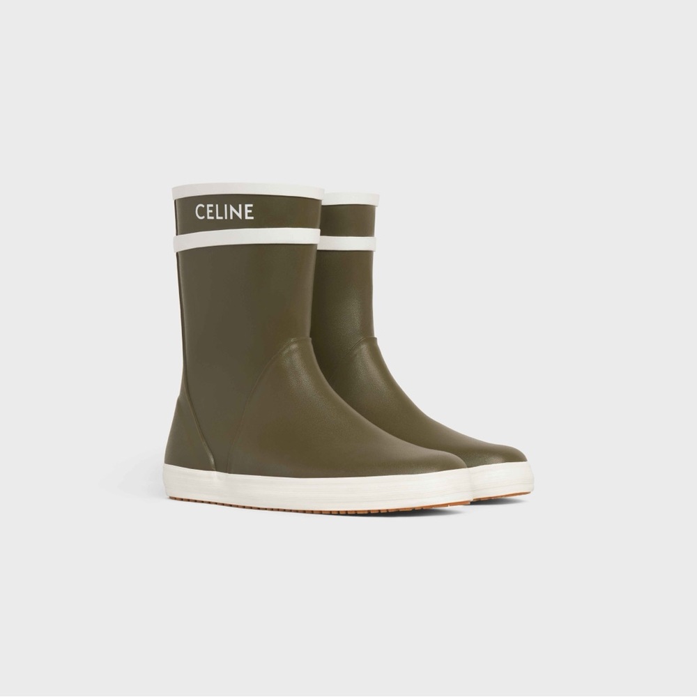 CELINE Rubber Half Boot – Khaki | Size 39